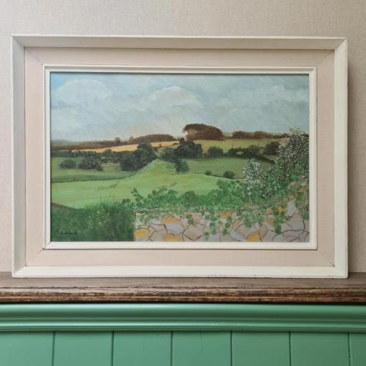 Oil Painting of a Landscape in Linen Faced Frame