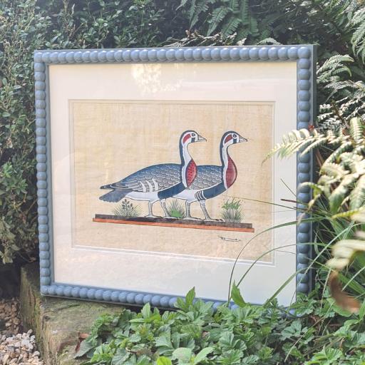 Painting of Geese on Papyrus Paper