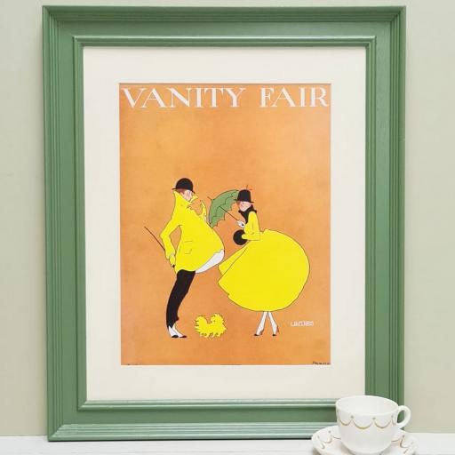 Vintage Vanity Fair Advert in Green Frame