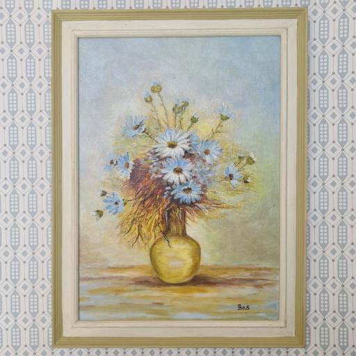Original Oil Painting of Cornflowers WAS £75