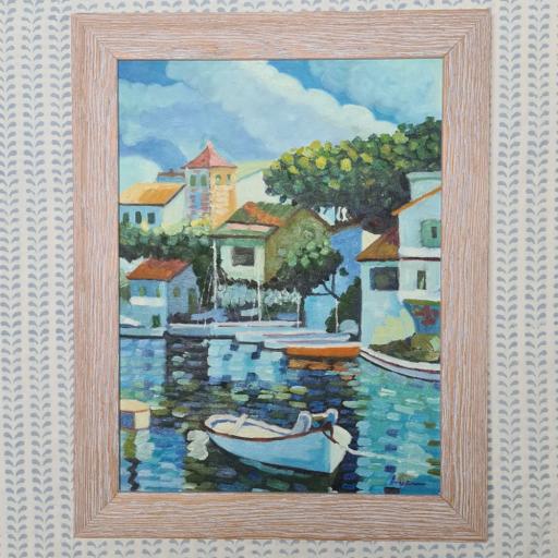 Boat in the Sun Oil Painting