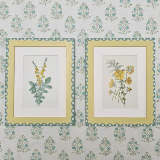 Pair of Yellow Vintage Botanical Prints