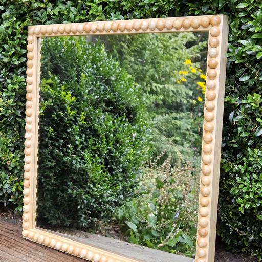 Bobbin Framed Mirror in Natural