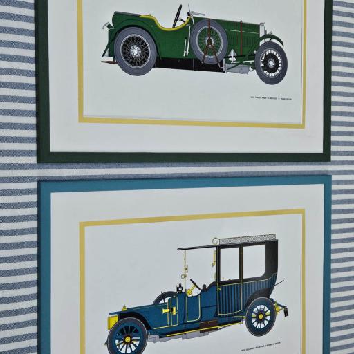 Pair of Vintage Car Prints